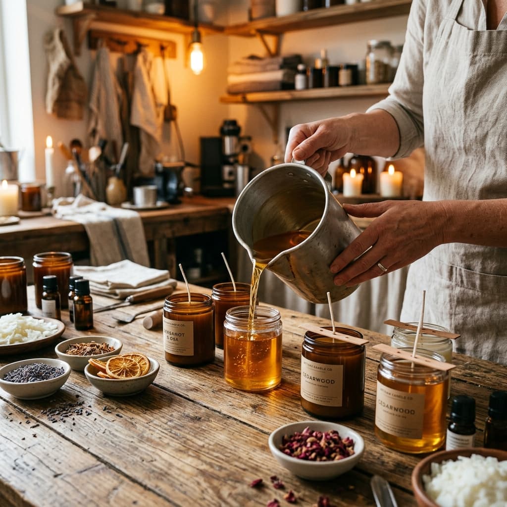 Artisanal candle making